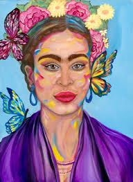 Frida Kahlo, my favorite subject. You can visit these paintings in my  Studio. Visitors are welcome. #jarmolinskiart #fridakahloart  #fridakahloinspired #christinajarmolinski #galerie7 #taennesberg  #acrylicpainting #calendar2026 #artist