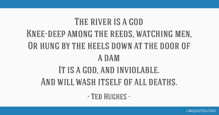 A children's story in five nights is a 1968 science fiction novel by british poet laureate ted hughes, first published by faber and faber in the uk with illustrations by george adamson. The River Is A God Knee Deep Among The Reeds Watching Men Or Hung By The