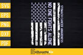 Change the colors to suit yourself. No One Fights Alone Usa Flag Awareness Graphic By Silhouettefile Creative Fabrica