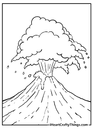 printable volcano coloring pages updated 2022