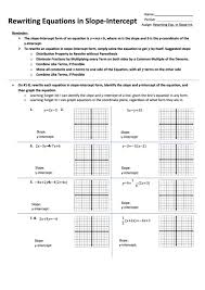 Graphing lines & killing zombies. Graphing Linear Equations In Slope Intercept Form Pdf Tessshebaylo