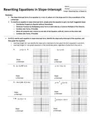 I introduce how to graph a line in slope intercept form. Graphing Linear Equations In Slope Intercept Form Pdf Tessshebaylo
