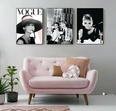 Audrey Hepburn Set Fashion Gallery Set Of 3 Prints Vogue Poster Fashion Wall Art Home Decor Gift Printabl Fashion Wall Art Home Decor Bedroom Decor