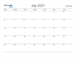 It is also said to be the second month of the summer season. Australia July 2021 Calendar With Holidays