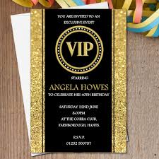 50th birthday invitations for her. 10 Personalised Black Gold Vip Birthday Party Invitations N190 Any Age 18th 21st 30th 40th 50th 60th