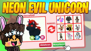 Check spelling or type a new query. Was Traden Leute Fur Mein Neon Evil Unicorn In Adopt Me Roblox Deutsch Youtube