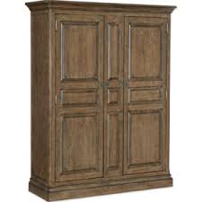 Supplement your closet space with stylish armoires and wardrobe closets that keep your clothing and other items neat and organized. Hooker Furniture Montebello Farmhouse Solid Wood Armoire With Removable Shelves And Closet Rods Stoney Creek Furniture Armoires