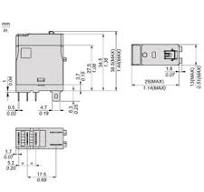 Schneider Electric RXG12P7 Interface plug-in relay, 10 A, 1 CO, lockable  test button, LED, 230 V AC
