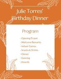 These templates will help you get an idea regarding birthday programs. Online 30th Birthday Party Program Template Fotor Design Maker