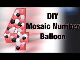 3d Balloon Mosaic Number Tutorial Diy Number Balloon Tutorial Mosaico Party Decoration Ideas Yo Balloon Mosaic Balloon Mosaic Number Diy Number Balloons