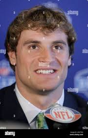 Virginia defensive end Chris Long answers questions during a media  availability session before the NFL Draft luncheon, Thursday, April 24,  2008 in New York. Long is the son of Pro Football Hall