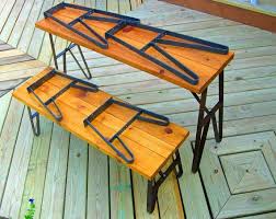 Diy Picnic Table Metal Leg Kit Use As Dining Console Viewing Solid Flat Iron Unpainted 2 Bench Legs Diy Picnic Table Metal Picnic Tables Picnic Table