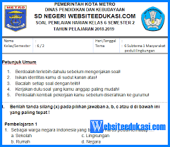Administrasi pembelajaran bank soal download kurikulum 2013. Soal Ph Uh Kelas 6 Tema 6 Subtema 1 K13 Revisi 2018 Websiteedukasi Com