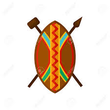 This elephant emblem is an. African Shield Spear And Hammer Authentic Symbols Of Africa Royalty Free Cliparts Vectors And Stock Illustration Image 111961403