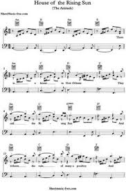 House Of The Rising Sun Sheet Music The Animals Sheet Music Piano Sheet Music Free Piano Sheet Music