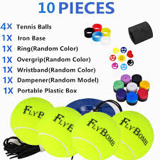 Flybomb Portable Tennis Training Tool with Heavy Iron Base for Tennis  Training Tennis Ball Sports Self-Study Rebond Ball Skirting Sparring Device  : Amazon.com.be: Sports & Outdoors