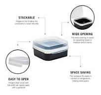 Tupperware Large Rectangular Bulk Storage Container 1.2L 1pc
