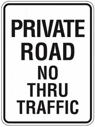 Private Road No Thru Traffic Sign | Allstate Sign