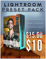 This unique lightroom presets pack comes with 30 different styles to help you give abstract color and light leak effects to your photography. Nv Lightroom Preset Pack Nicholas Varner