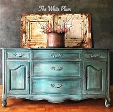 Vintage Turqoise French Provencal Buffet Teal Sideboard Painted Furniture Paint Furniture Painting Furniture Diy