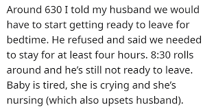Ungrateful Husband Angry At Wife For Leaving Him Stranded When She Puts Baby To Bed Cheezcake Parenting Relationships Food Lifestyle