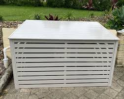 It is open at the top and horizontal slats around the sides. Custom Made Aluminium Pool Filter Covers High Quality Australian Made