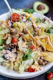 Low Carb Taco Salad Bowl Recipe Low Carb Taco Salad Low Carb Diet Recipes Low Carb Tacos