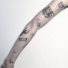 It S A Single Needle Sleeve One Of My Favorite Current Projects On One Of My Favorite Gals Cutenessoverload Single Needle Tattoo M Tattoos Sleeve Tattoos