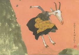 goat postcard from russia goat art animal illustration illustration art