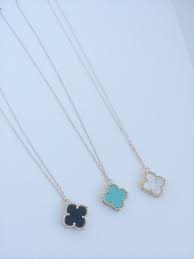 Lucky You In Onyx Black Color Black Quatrefoil Charm Etsy Quatrefoil 14k Gold Pendants 14k Gold Filled Chain
