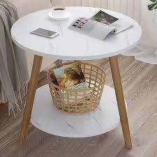 Small nightstand designs that fit in tiny bedrooms bedroom night stands small nightstand small bedside table. Wood Look Round Side Table Simple End Table For Small Spaces White Sofa Table Nightstand For Living Room End Tables