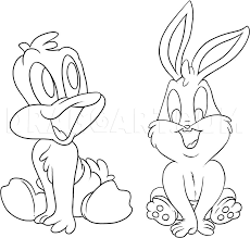 How To Draw Looney Tunes, Coloring Page, Trace Drawing