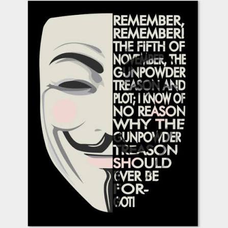 V for Vendetta Typography Print