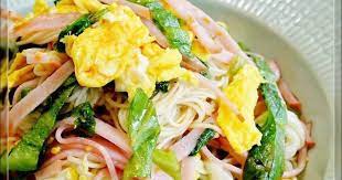 Easy Stir Fried Somen Noodles With Lettuce And Ham Recipe By Cookpad Japan Recipe Somen Noodle Recipe Recipes Asian Recipes