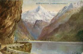 Der strassenabschnitt ist 120 meter lang und verläuft in einem hanganschnitt auf der höhe der bestehenden axenstrasse. Colour Postcard Bristenstock From Axenstrasse University Of Westminster Records And Archives