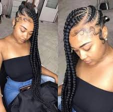 Lemonade braids are outstanding, and it can go with any skin color, race, or fashion. Big Lemonade Braids Hair Styles Braided Hairstyles Box Braids Hairstyles