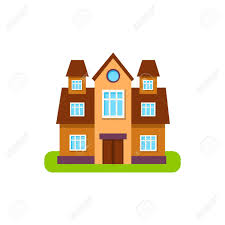 Check spelling or type a new query. Simmetrical Suburban House Exterior Design With Towers Primitive Geometric Flat Vector Drawing Isolated On White Background Royalty Free Cliparts Vectors And Stock Illustration Image 61434291