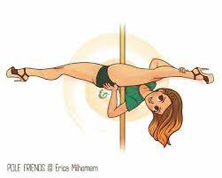 Cartoon pole dancer