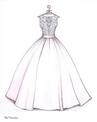 Satin Ballgown Skirt With Lace Bodice Wedding Dress Sketch By Catie Stricker Howell An Allure Bridal Gown Allur Dress Sketches Wedding Dress Sketches Fashion