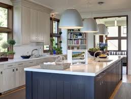 blue kitchen island