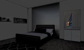 Mockup wall in the children's room on wall dark blue colors background. Int Modern Grey Bedroom Night Modern Grey Bedroom Bedroom Night Living Room Background