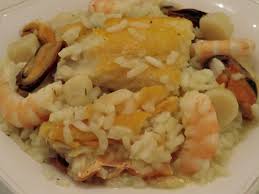 Risotto Safrane Au Haddock Noix De St Jacques Gambas Et Moules Recettes De Cuisine Cuisine Gourmande Cuisine Poisson