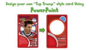 One of the trump cards. Draw A Top Trump Card Using Powerpoint Youtube For Top Trump Card Template Great Professional Templates Top Trumps Card Template Trump Card