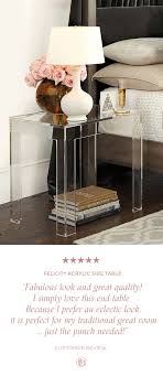 Felicity Acrylic Rectangular Side Table Ballard Designs Acrylic Side Table Side Table Decor Living Room Side Table