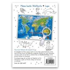 Essaie de parcourir nos créateurs. Meine Bunte Weltkarte Lernposter Din A3 Laminiert Lupe 2 Teile Buch