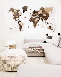 Wooden World Map Flags Pins Rustic Wall Decor House Decor Etsy Home Decor Home Art Rustic Walls