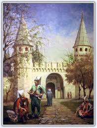 Ruzifer Cariye Ve Iznik Cinileri Nurseza Sultan Ve Pencere Kanadi Sahibahar Ile Cilvekar Cariyeler Ve Buhurdan Sedefli Resim Resimler Pirogravur