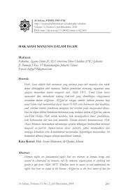 Maybe you would like to learn more about one of these? Pdf Hak Asasi Manusia Dalam Islam