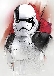 Official Star Wars The Last Jedi Character Portraits Stormtrooper Displate Artwork By Artist Star W Star Wars Painting Star Wars Drawings Star Wars Wallpaper