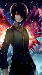 Krishima Touka Tokyo Ghoul Space Anime Manga Iphone Android Wallpaper Tokyo Ghoul Anime Tokyo Ghoul Wallpapers Tokyo Ghoul